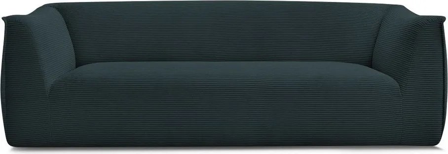 Canapea albastru-închis cu tapițerie din catifea reiată 242 cm Giorgia – Bobochic Paris