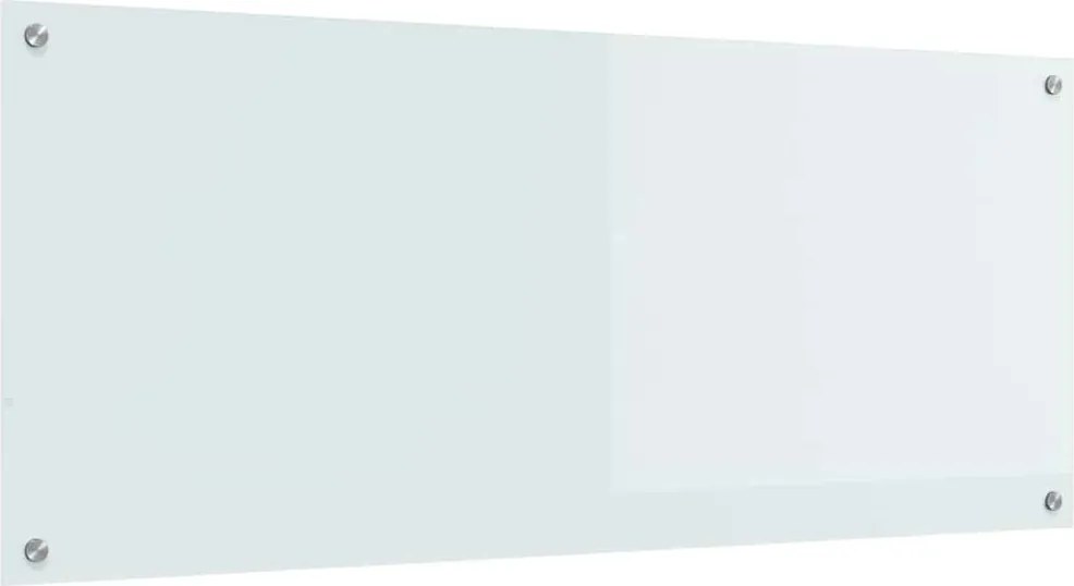 vidaXL Panou de bucătărie Alb 120 x 50 cm sticlă securizată