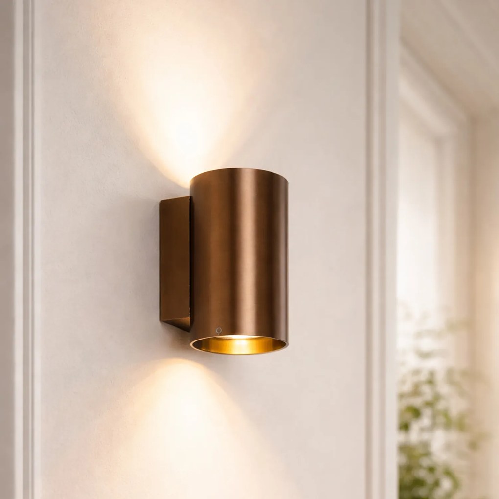 Aplică modernă bronz închis rotundă cu 2 lumini - Sandy