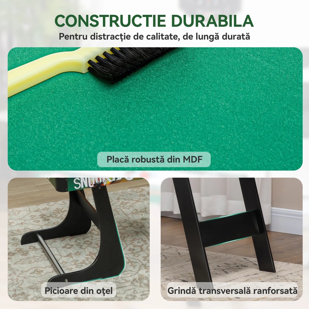 HOMCOM Masă de Jocuri 6 în 1 cu Fotbal de Masă, Biliard, Air Hockey, Tenis de Masă, Hockey pe Iarbă, 118x104x71 cm | Aosom Romania