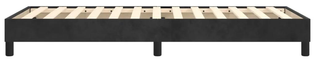 Cadru de pat box spring, negru, 100x200 cm, catifea Negru, 25 cm, 100 x 200 cm