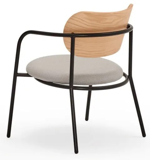 Fotoliu gri în decor de stejar Eclipse - Teulat