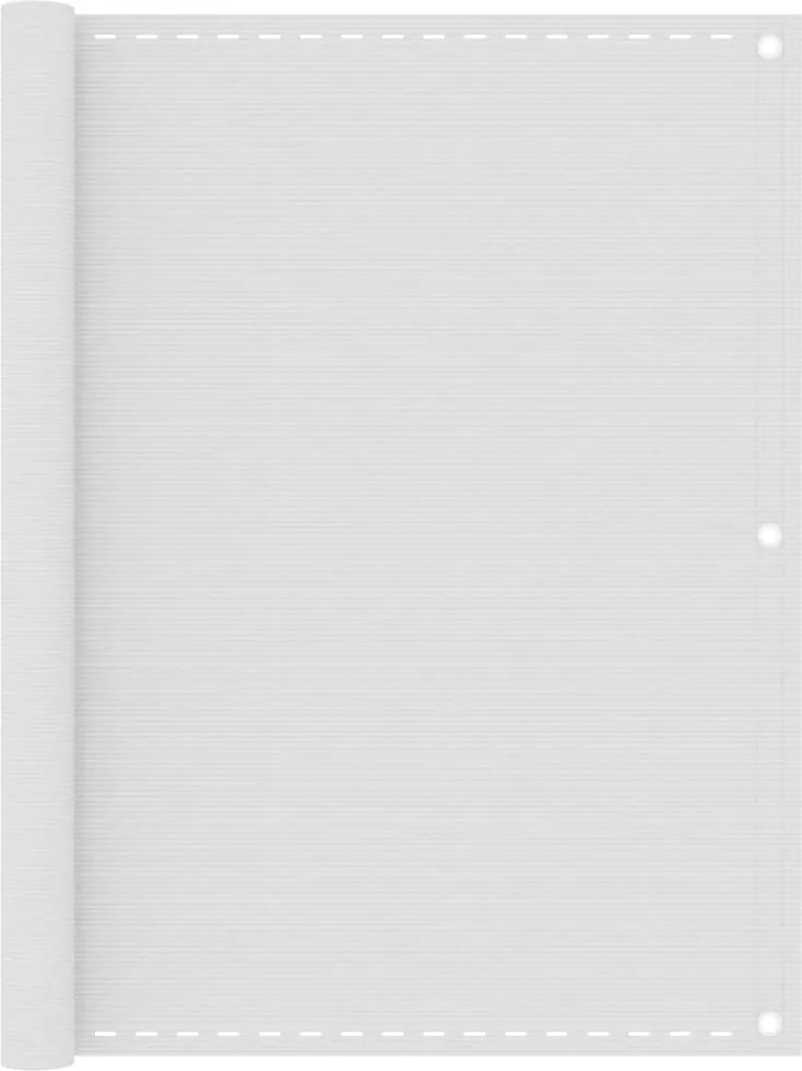 vidaXL Paravan de balcon, alb, 120x400 cm, HDPE