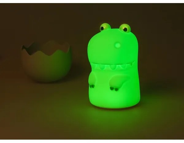 Lampă LED RGB tactilă reîncărcabilă dimabilă pentru copii MegaLight DIGGY DINO LED/5V