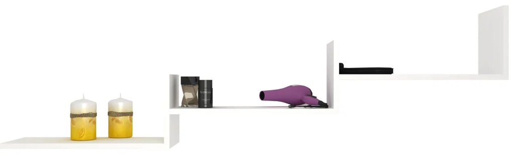 Etajera haaus Step, Alb, 150 x 20 x 42 cm