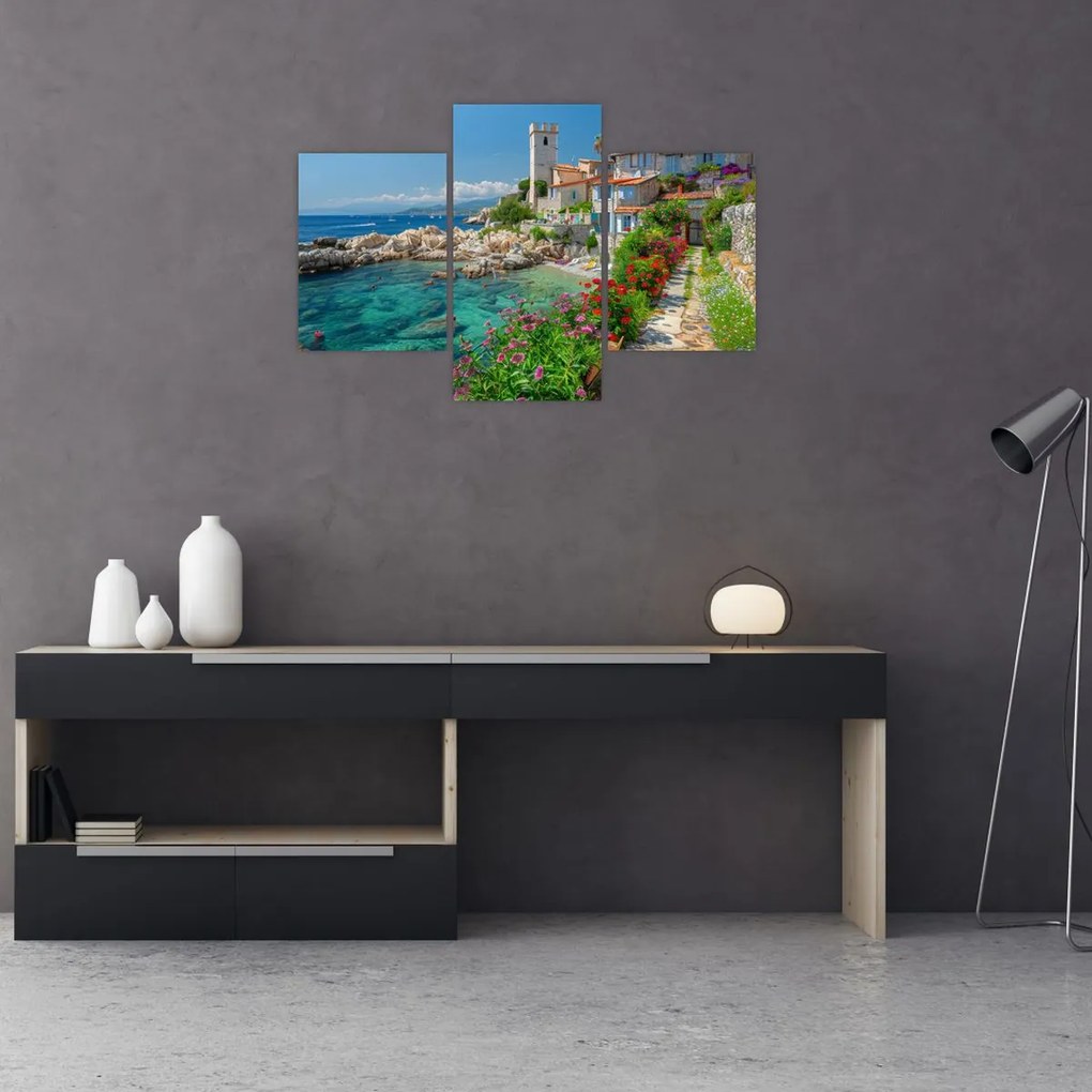 Tablou - Sat pitoresc de coastă (90x60 cm)