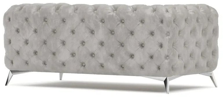 Canapea gri deschis cu tapițerie din catifea 185 cm Chelsea – Ropez