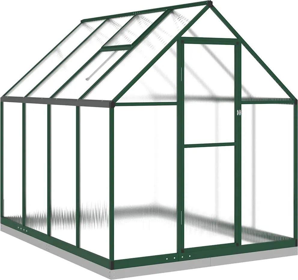 vidaXL Sere cu cadru de bază, verde, 224x169x202 cm, aluminiu