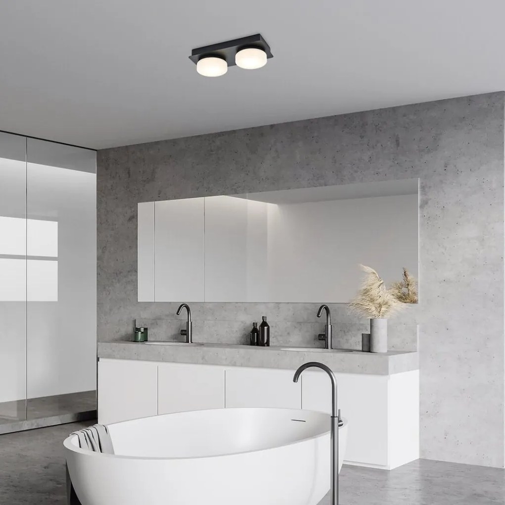 Plafoniera LED pentru baie design modern IP44 Attichus negru, alb