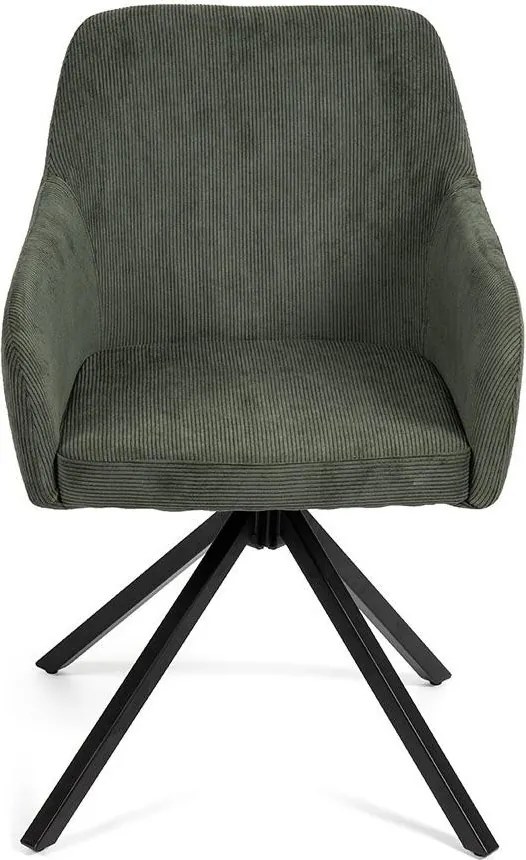 Set - 2 scaune de dining AVENBERG LARO - rotative, verde