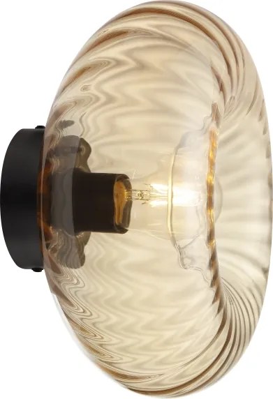 Brilliant - Aplica de perete NEVIL 1xE27/20W/230V negru/bej fumuriu