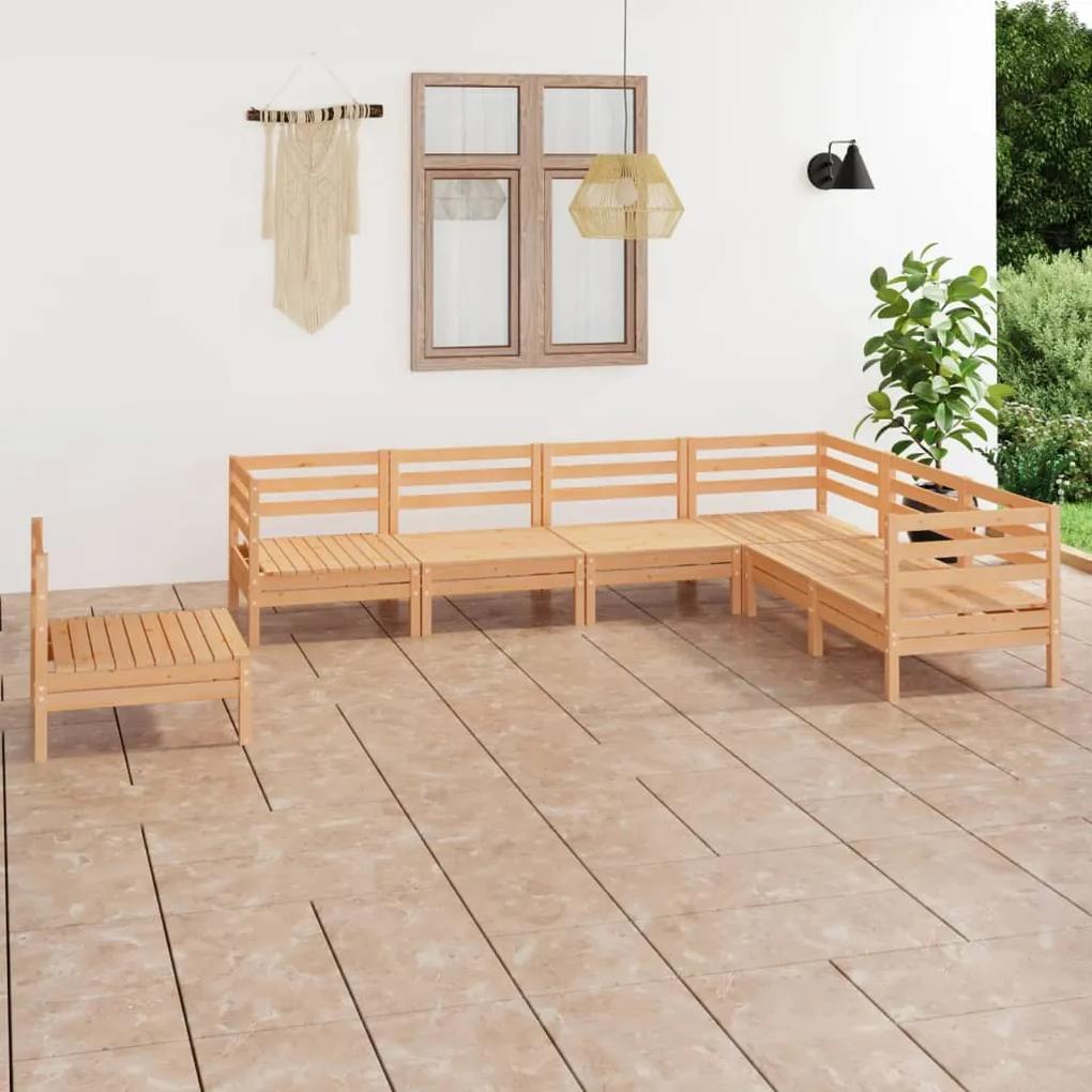 3083034 vidaXL Set mobilier de grădină, 7 piese, lemn masiv de pin