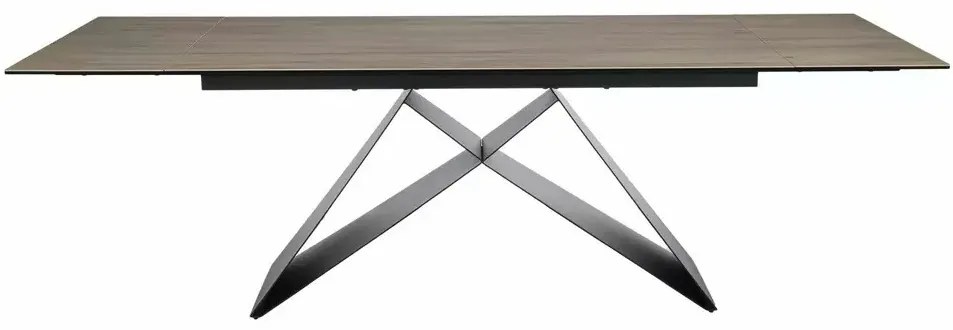 Masa extensibila Westin Ceramic SABBIA maro deschis/negru mat L160-240 cm