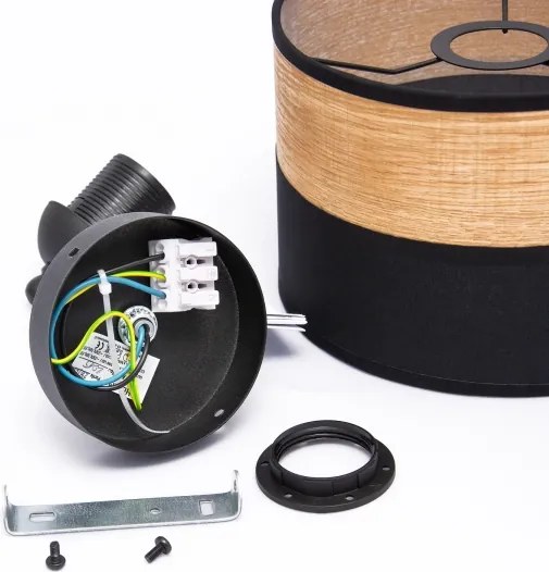 Aplica de perete ALBA 1xE27/15W/230V negru/maro