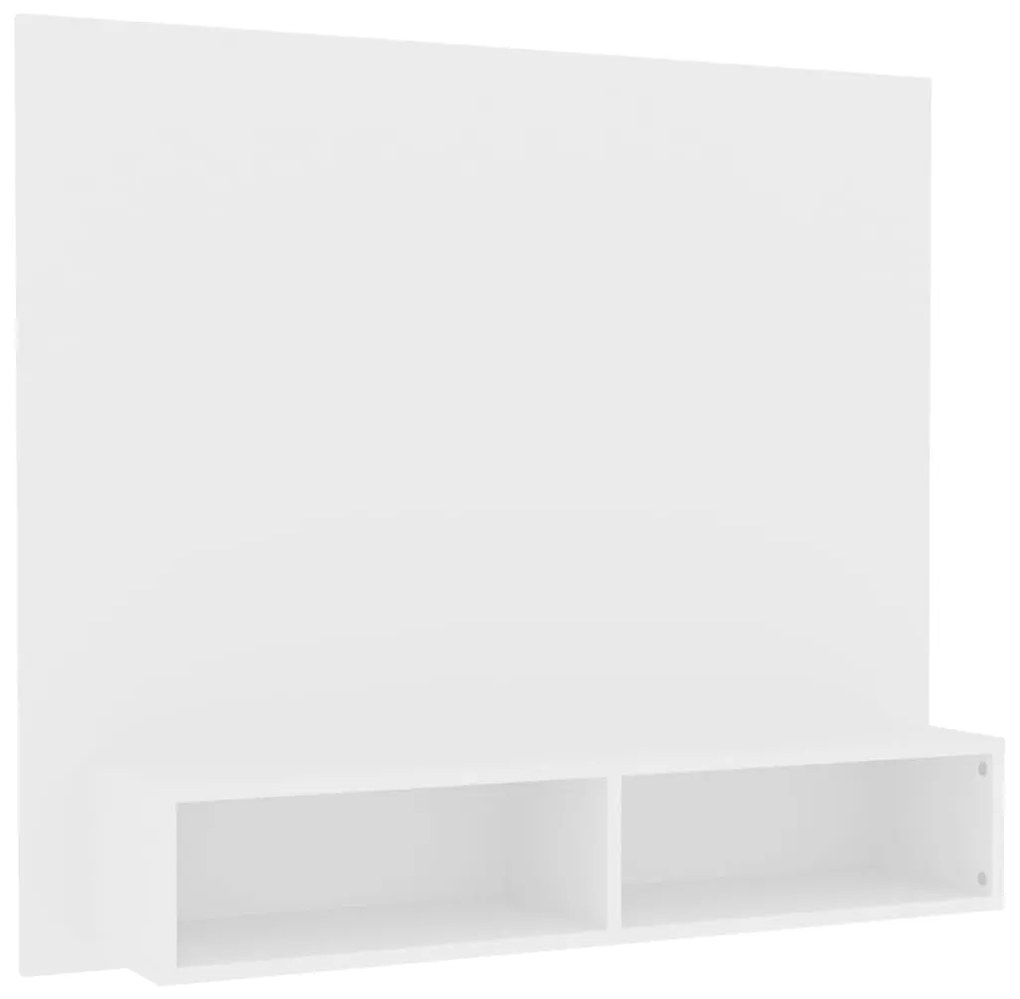 808260 vidaXL Dulap TV montat pe perete, alb, 102x23,5x90 cm, PAL