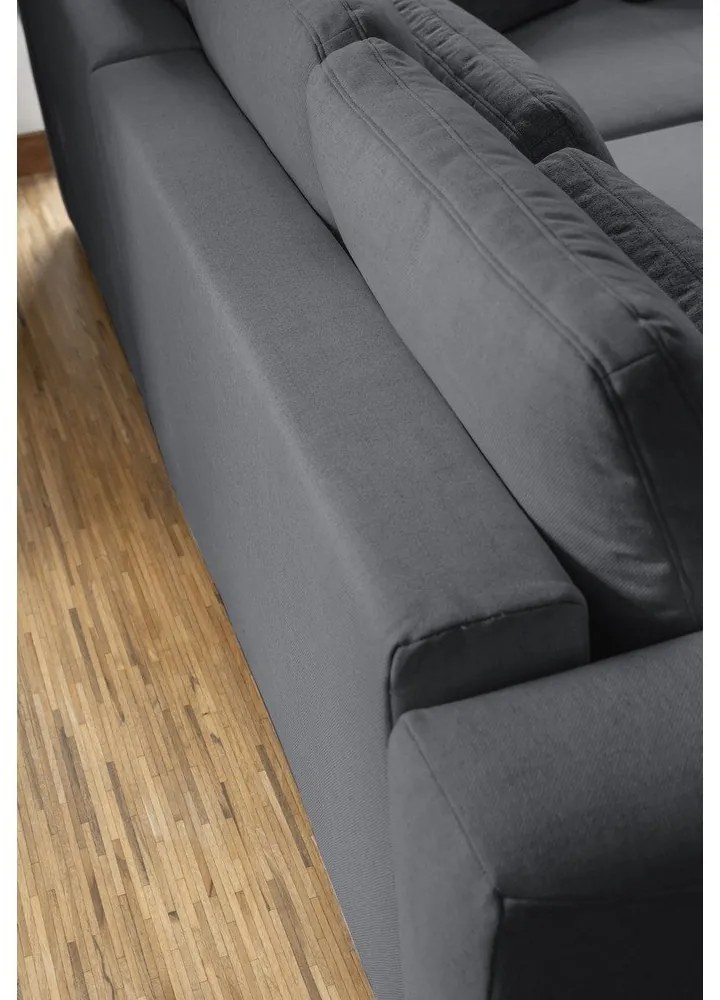 Colțar gri închis extensibil (colț în formă de "U") Homely Tommy – Miuform