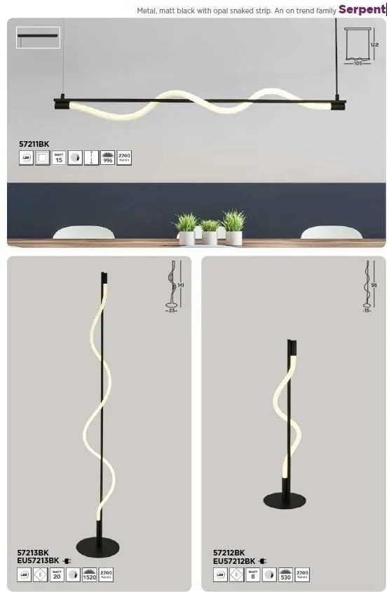 Lustra LED design modern minimalist Serpent
