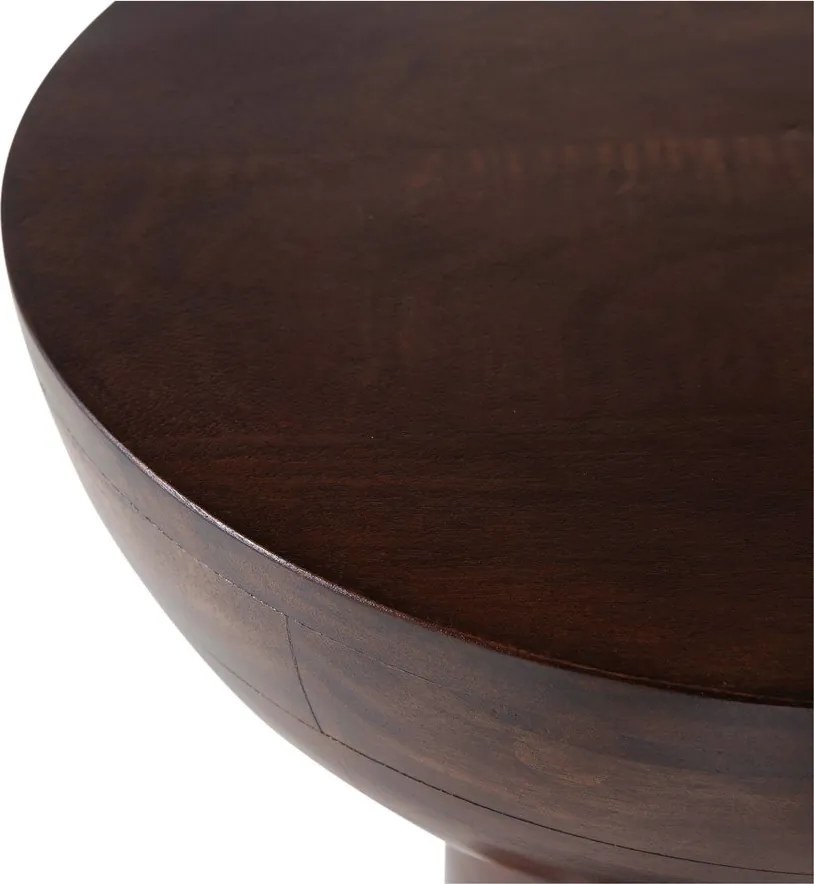 Măsuță auxiliară rotundă din lemn de mango ø 46 cm Emel – WOOOD