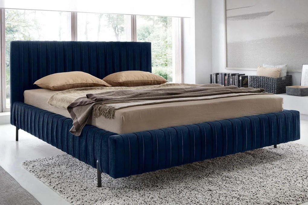 Pat lemn masiv Tapițat Plix cu Ladă Depozitare Personalizabil 140/160/180 x 200 cm - Velvetmat 100, 180 x 200 cm