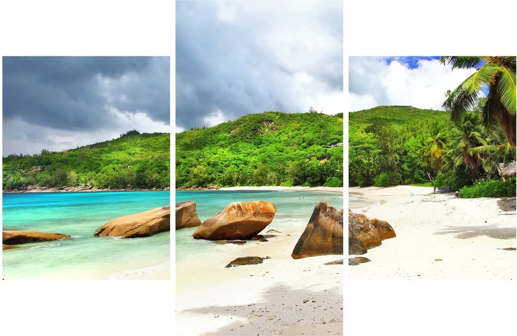 Tablou - Seychelles, plaja Takamaka (90x60 cm)