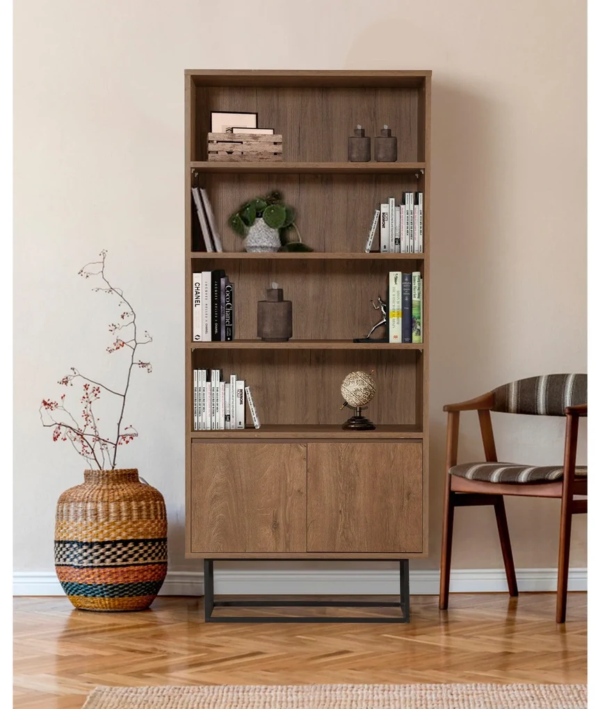 Biblioteca Rea, Nuc, 80x182x36 cm | BIANO