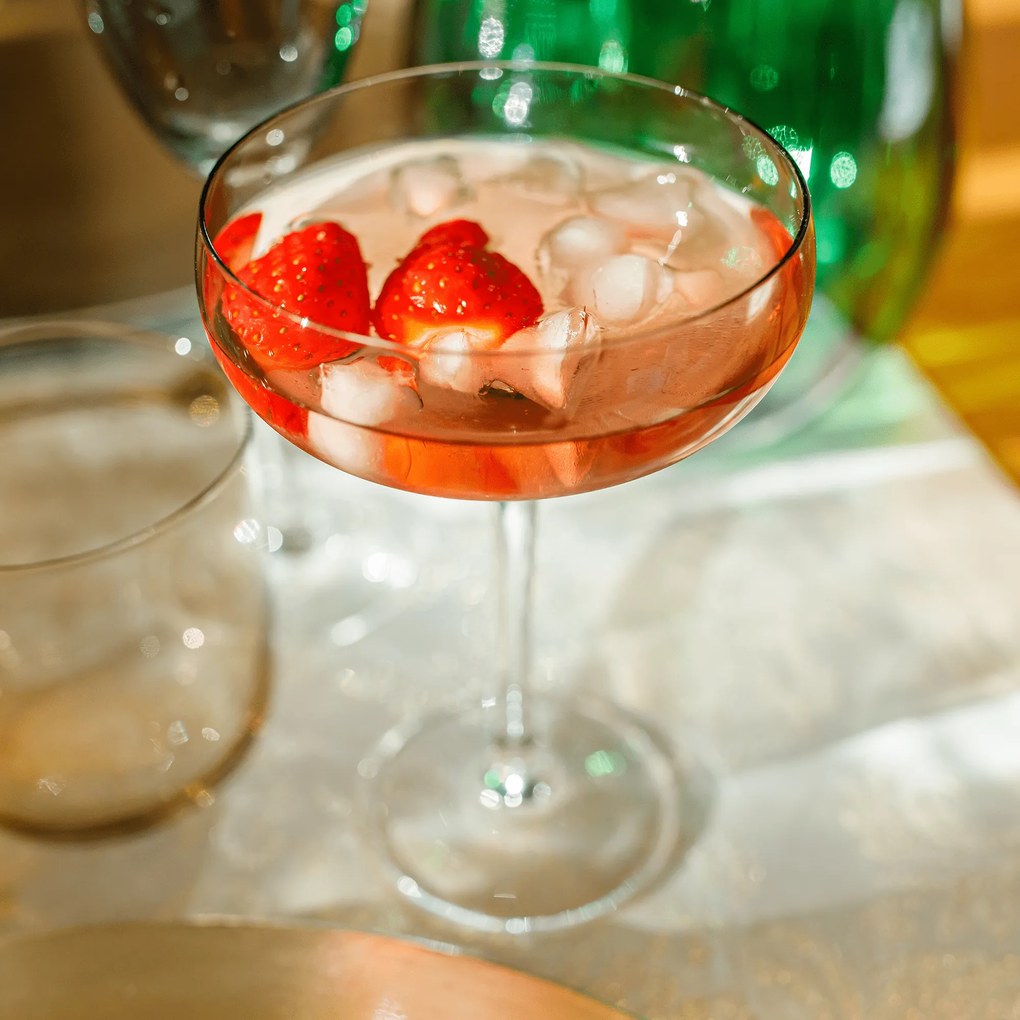Pahare de cocktail, set de 6, 250 ml, maro închis fumuriu, LILO TIP 3