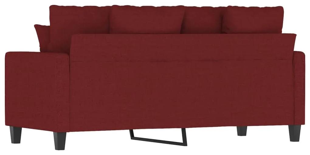 Canapea cu 2 locuri, rosu vin, 140 cm, material textil Bordo, 158 x 77 x 80 cm