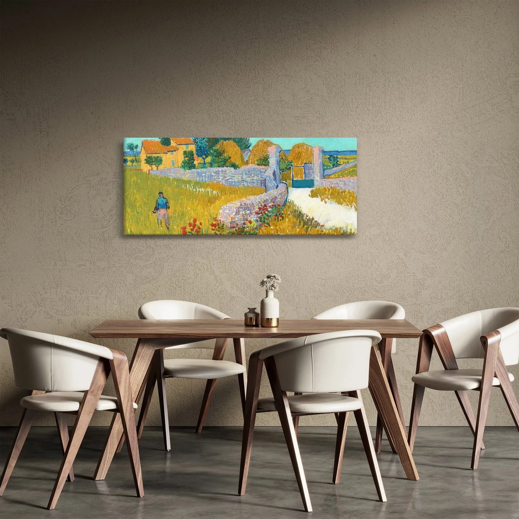 Tablou - Vincent van Gogh, Farmhouse in Provence, reproducere (120x50 cm)