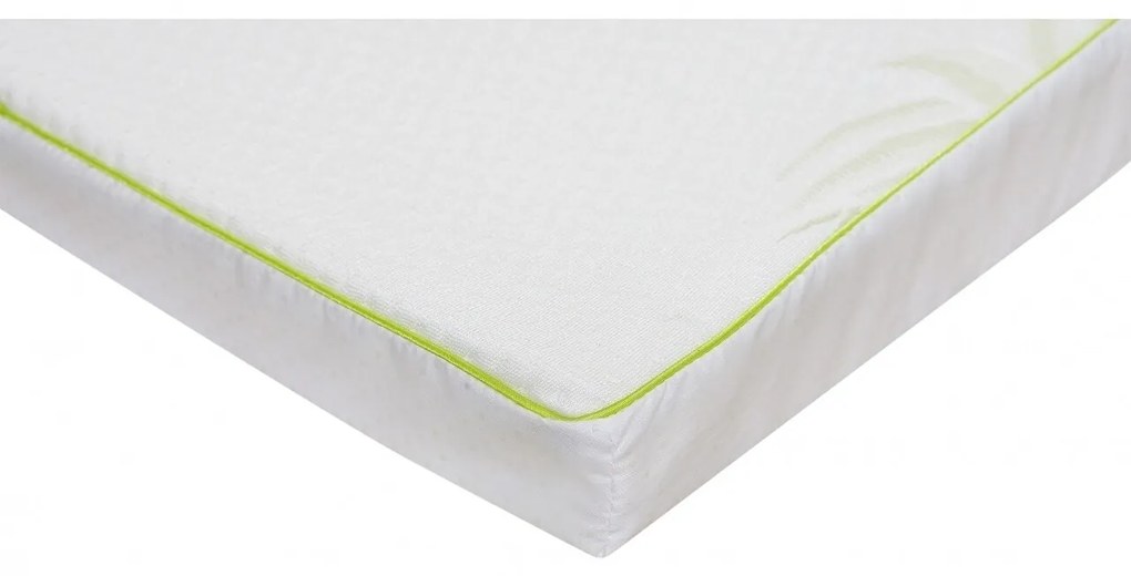 Topper saltea Aloe Vera Therapy Memory Arctic Gel 7 zone de confort, Green Future, 80x190 cm, H 5 cm