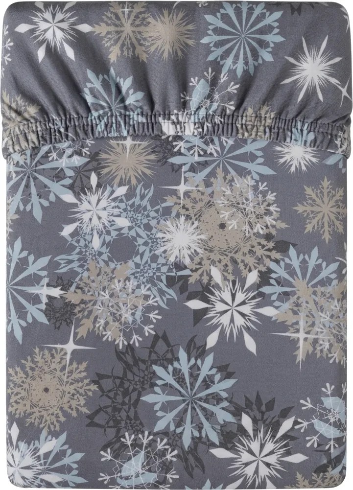 Cearsaf din microfibra SNOWFLAKE modrosede 90x200 cm