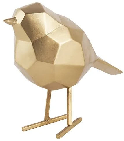 Statue bird small polyresin gold