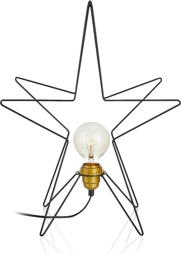 Decorațiune luminoasă de Crăciun neagră Asterix – Markslöjd