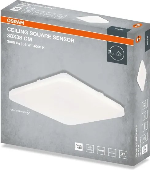 Osram - Plafonieră LED CEILING SQUARE, 36W/230V, 4000K, 38x38 cm, albă