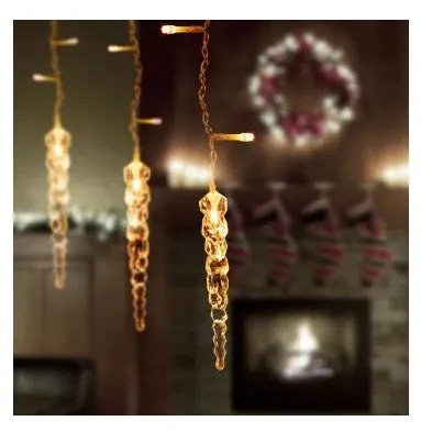 Perdea LED de Crăciun pentru exterior, 180 LED, 3,5 x 0,7 m, IP44, alb cald