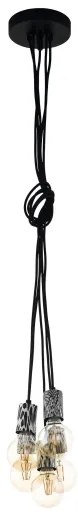 Eglo 43314 - Candelabru suspendat pe cablu COULSDON, 5 x E27, 10 W, 230 V