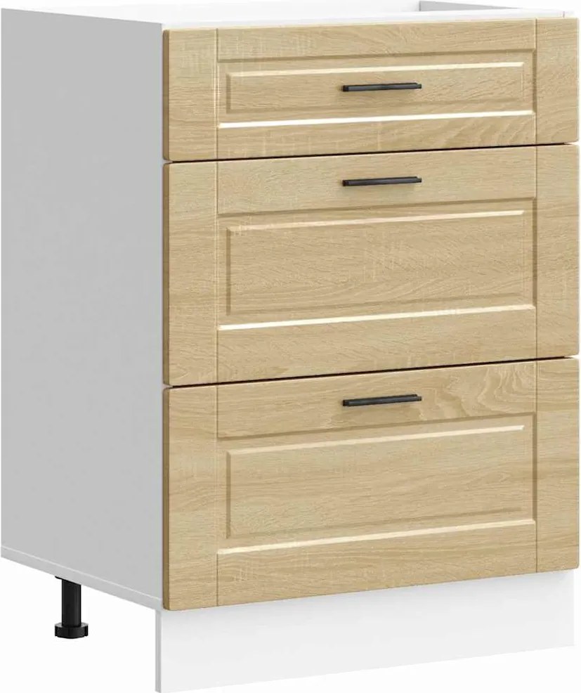 vidaXL Dulap de bază de bucătărie „Porto” din lemn de stejar Sonoma