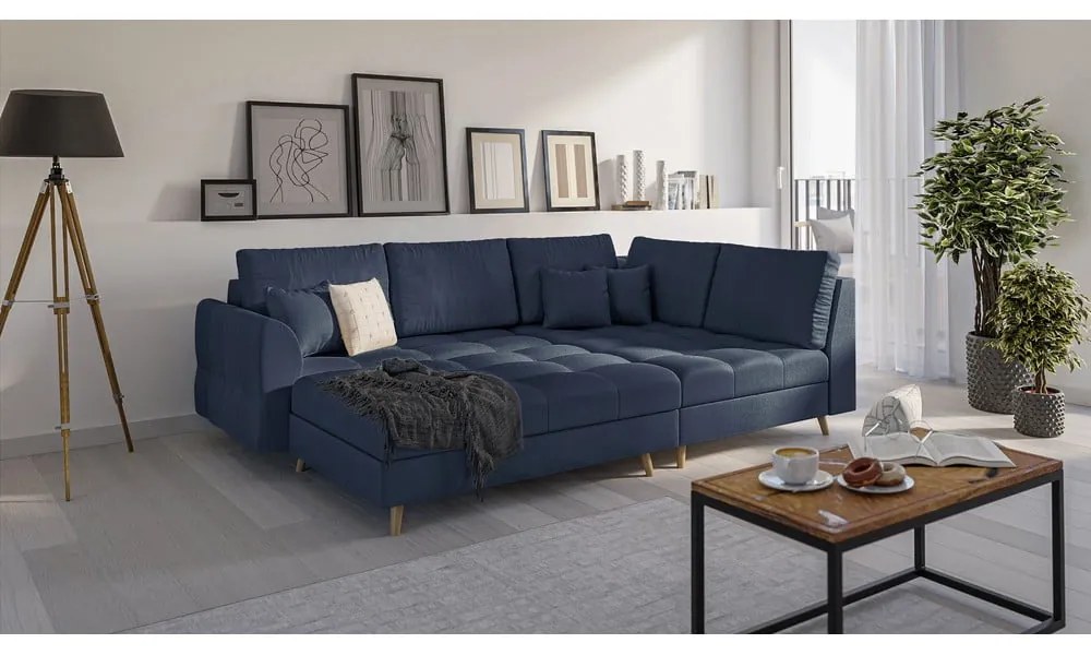 Taburet albastru închis Ariella – Ropez