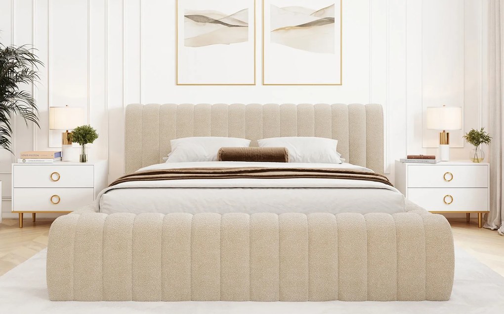 Pat lemn masiv Carilla 140/160/180x200 cm Personalizabil - Royal 18, 180x200