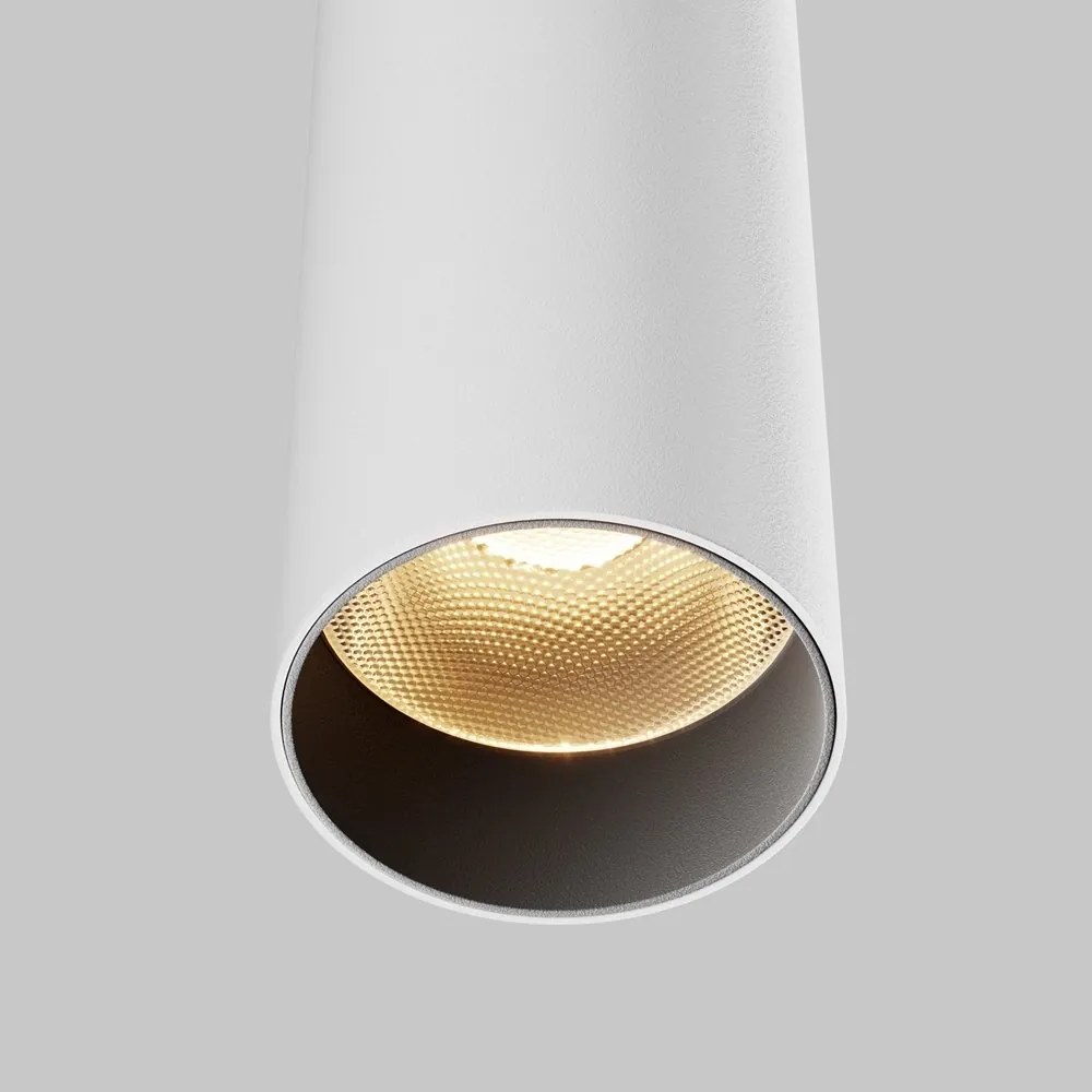 Pendul LED iluminat design tehnic FOCUS D-5,2cm alb