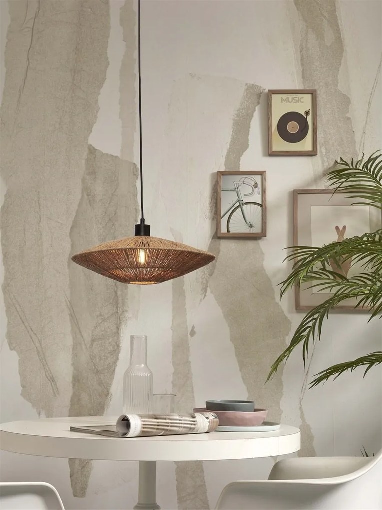 Lustra/Pendul eco din iuta Iguazu S disc 40cm, nat