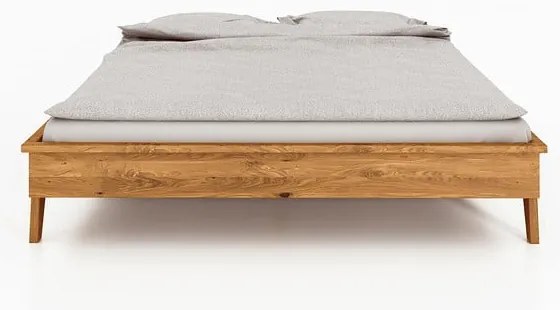 Pat dublu din lemn de stejar 180x200 cm Retro - The Beds