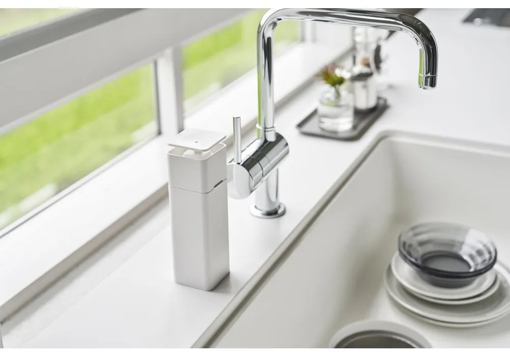 Dozator / dispenser de săpun Yamazaki Tower, 250 ml, alb