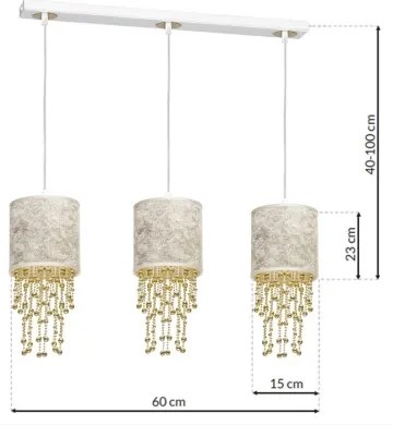 Lustră pe cablu ALMERIA 3xE27/60W/230V