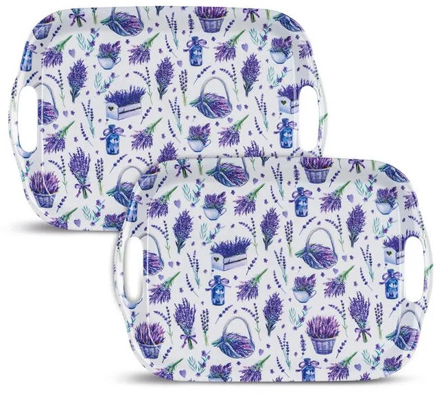 Set de tăvi din melamină LAVENDER 36 x 25,5 cm 2 buc