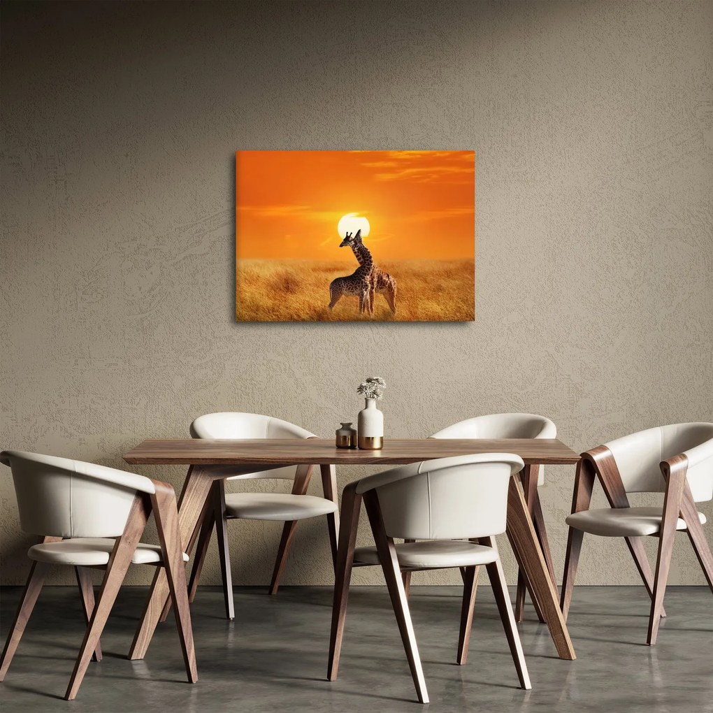 Tablou - Girafe în Parcul Național Serengeti (70x50 cm)