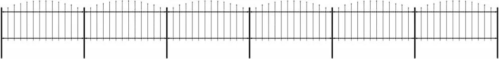 vidaXL Gard de grădină cu vârf tip suliță din oțel 1070x75 cm negru