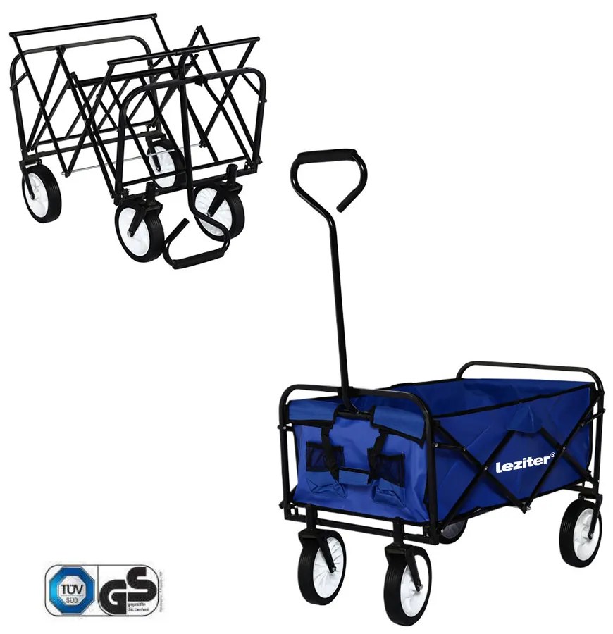 Cărucior de plajă pliabil pentru grădină