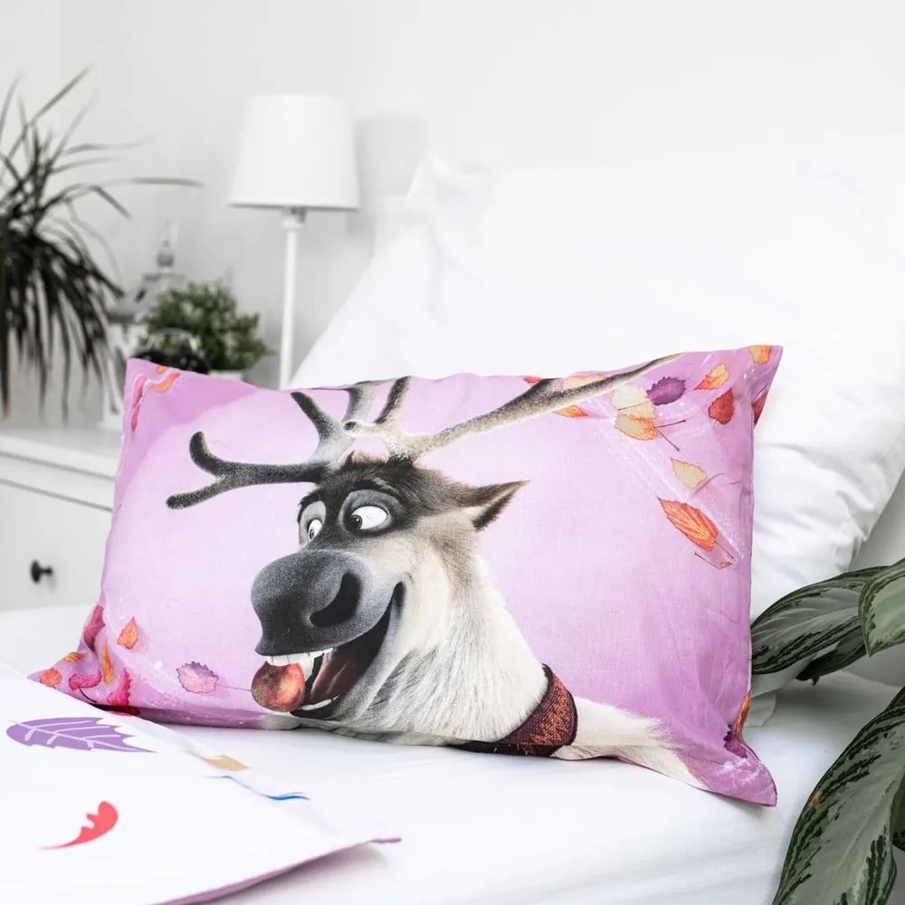 Lenjerie de pat pentru copii din bumbac pentru pătuț 100x135 cm Frozen "Wind" – Jerry Fabrics