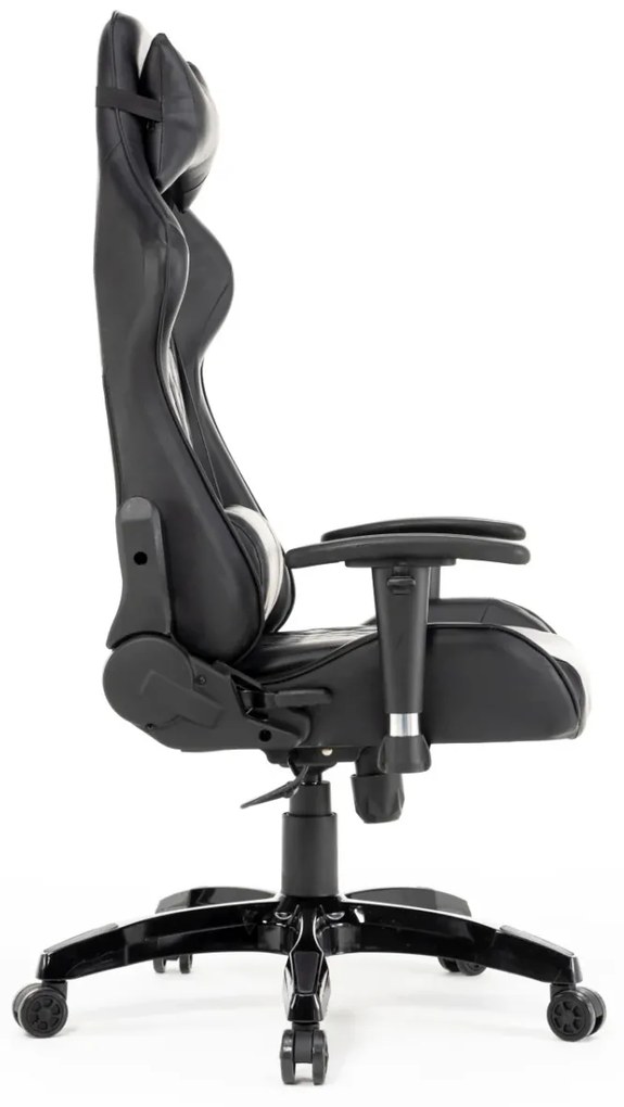 RESIGILAT- Scaun gaming, funcție recliner, design racing, Negru, Sig 063