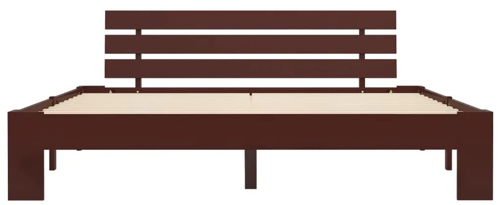 Cadru de pat, maro închis, 180 x 200 cm, lemn masiv de pin